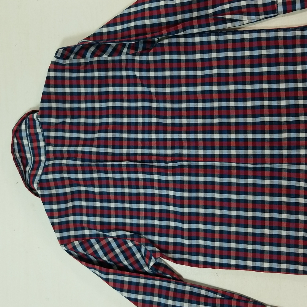 Nautica Kids Plaid Red Blue Button Down Shirt size 4T - Picture 6 of 8